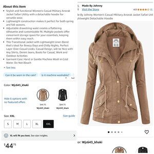 Women's Tan Jacket Size XXL